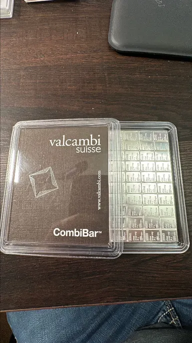 Valcambi 100 x 1 gram .999 Silver bars breakable