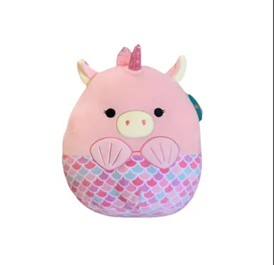 Squishmallows 14” MAKENA the PINK UNICORN MERMAID Pig Official KellyToy