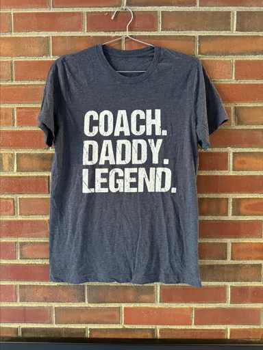 Men’s Coach Daddy Legend Medium T-Shirt - Charcoal Grey - Inspiring Casual Wear