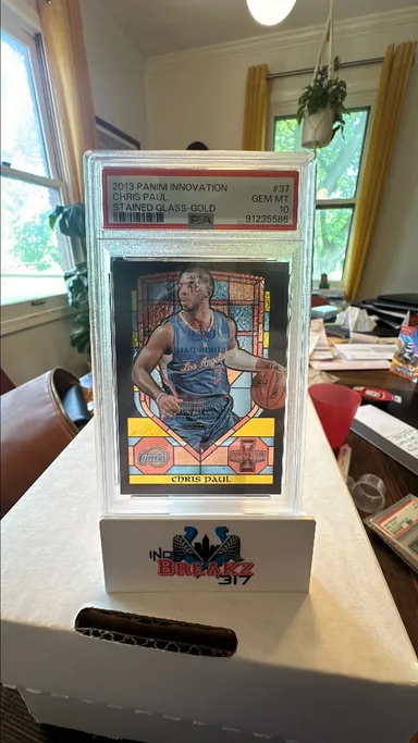 2013 Panini Innovation Stained Glass Chris Paul 37 Stained Glass-Gold PSA GEM MT 10