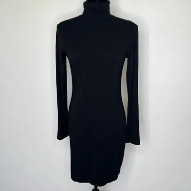 Lulus Womens Black Long Sleeve Bodycon Dress Size Medium