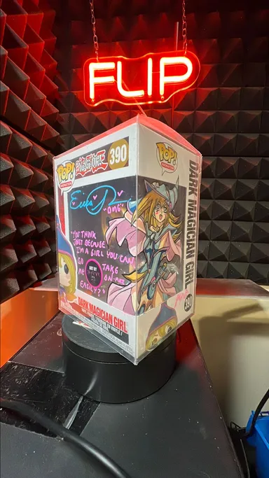 Dark Magician Girl signed by Erica Schroeder With Custom Art