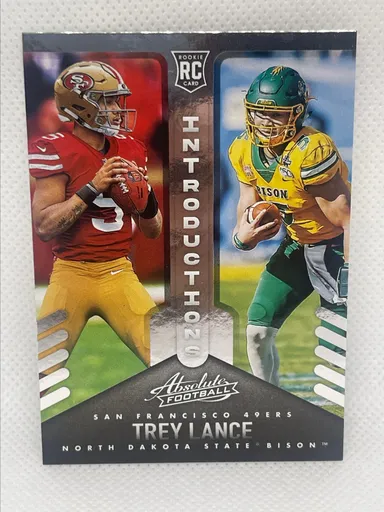 Trey Lance 2021 Panini Absolute Introductions Rookie Card 49ers / Bison INT-3