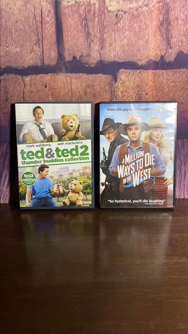 Bundle of 2 Seth McFarlane Movies - Ted / Ted 2 & A Million Ways to Die in the West