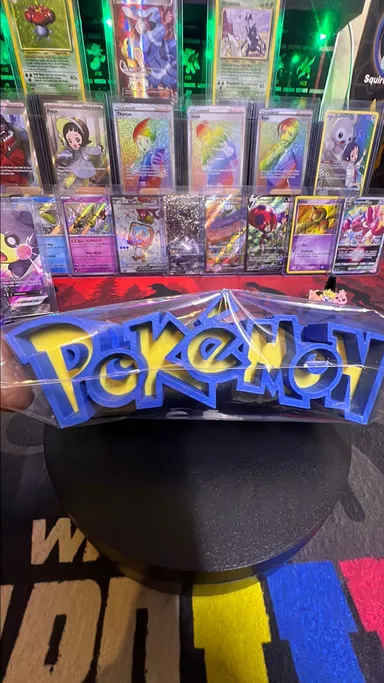 3D printed pokemon stand for cards or PSA & CGC SLABS