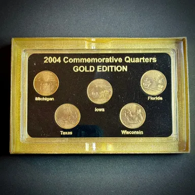2004 Gold Edition 50 State Quarters, 24k Gold layered