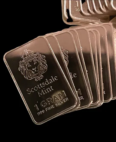 1 gram scottsdale silver bars ( pure silver )