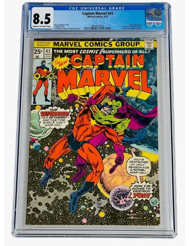 CAPTAIN MARVEL #43 (1976) CGC 8.5 DRAX THE DESTRORYER Guardians of the Galaxy
