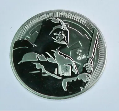 2020 - Niue Star Wars Darth Vader 1 oz .999 Fine Silver Coin beautiful!!!IN CAPSULE!!