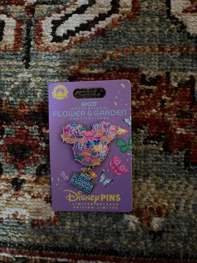 2024 Disney Parks EPCOT Flower and Garden Festival Minnie Butterfly Dangle Pin