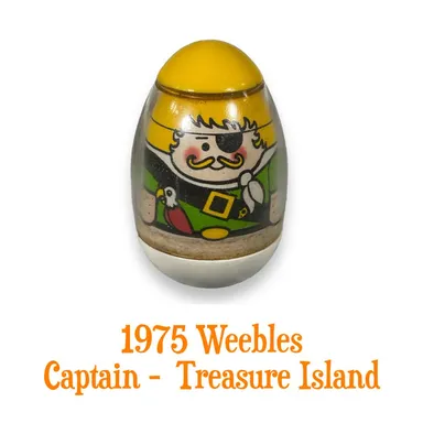 1975 Vintage Hasbro Weebles Wooble Treasure Island Replacement Captain Pirate