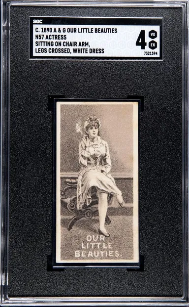 1890 Our Little Beauties N57 Actress SGC 4 Sitting on Chair