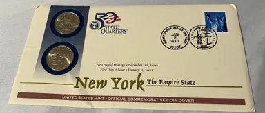 New York State Quarter First Day of Issue Coin Set
