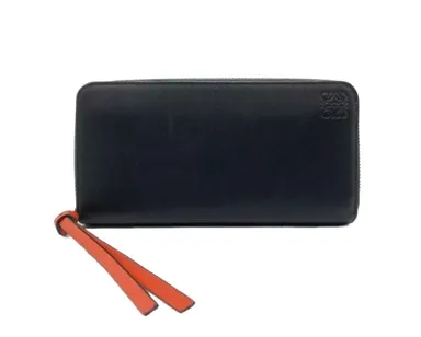 LOEWE Leather Rainbow ZIp Wallet - Black
