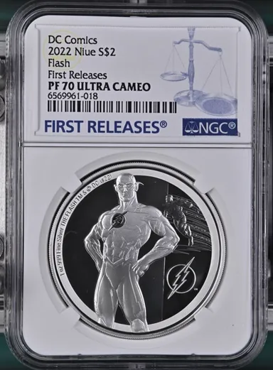 2022 DC COMICS - THE FLASH CLASSIC - 1 OZ. SILVER COIN - NGC PF70 FIRST RELEASES