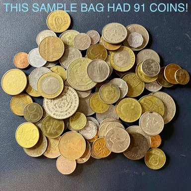 ONE POUND BAG Premium Mystery Foreign Coin Lot (Silver Guaranteed) 1 lb.