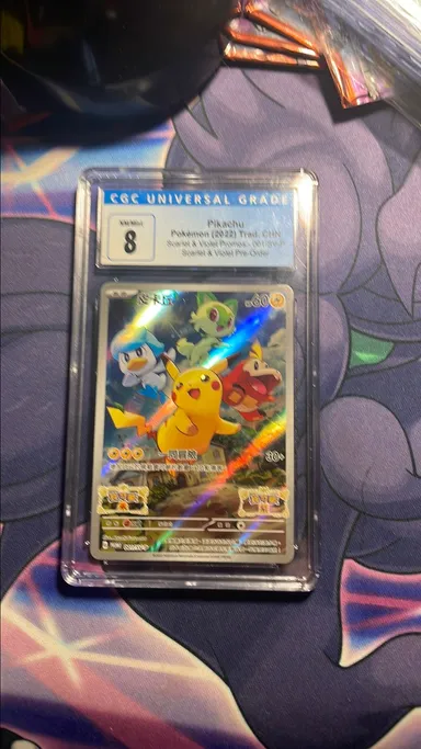 Scarlet and violet pikachu promo Cgc 8