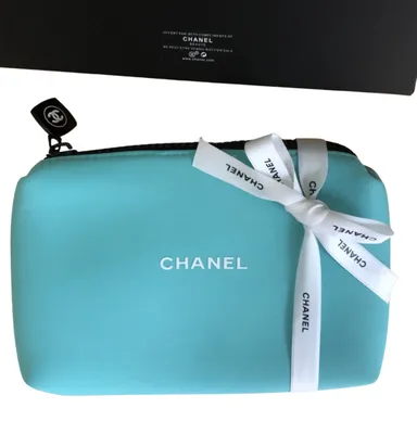 Chanel VIP Tiffany Blue Neoprene Pouch