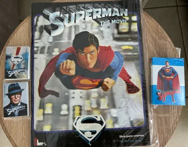Superman - New edition of a vintage sticker album with all the stickers + deck of cards