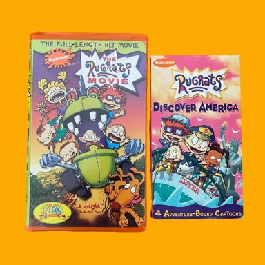 2 Rugrats Nickelodeon Cartoon Vintage VHS Tapes