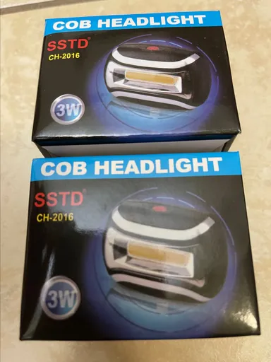 Bundle Fillers! 2 pack LED COB Headlamp, Work Light, Hiking Lamp, Adjustable Headband, Tilting Light #2
