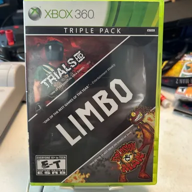Xbox 360 triple pack trials hd, limbo, splosion man