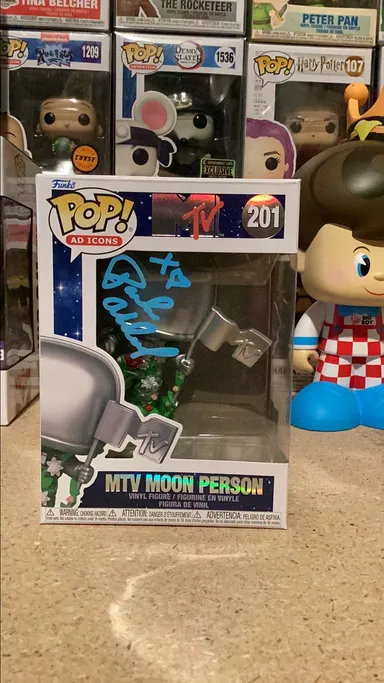 MTV Moon Person Autographed by Paula Abdul