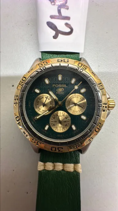 242 Fossil Green Gold Silver