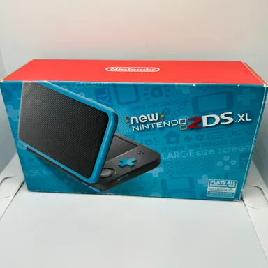 Black/Turquoise CIB New Nintendo 2DS XL