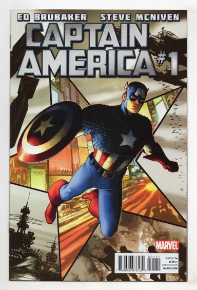 Captain America #1 VFNM First Print Ed Brubaker Steve McNiven