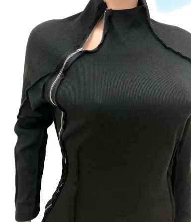 Black dress with zipper