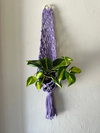 Handmade macrame hanger- lavender