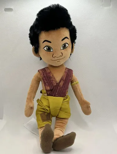 RARE Disney Store Plush Boy Character with Black Hair 12" Tribal Hawaiian