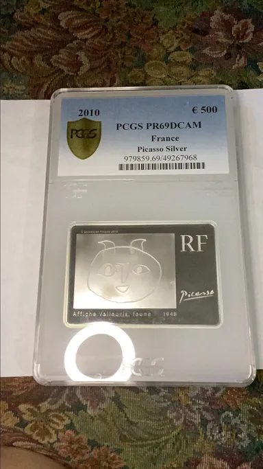 2010 France Picasso Silver PCGS PR69DCAM
