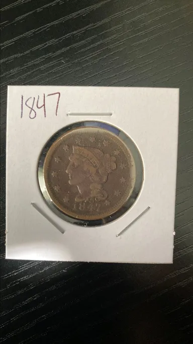 1847 Large cent