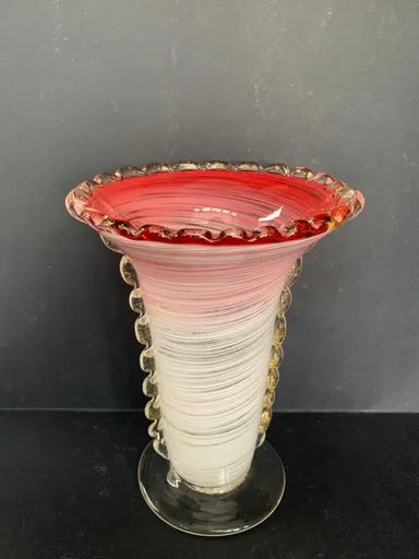 Murano Glass Vase with Original Label