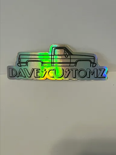 DAVESCUSTOMZ Holographic Sticker - Truck