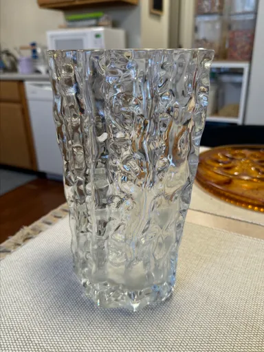 Vtg. Mikasa Frostfire Crystal Vase