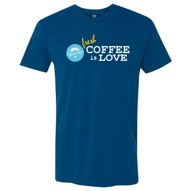 "Fresh Coffee Is Love" Unisex Small Athletic Fit Tee