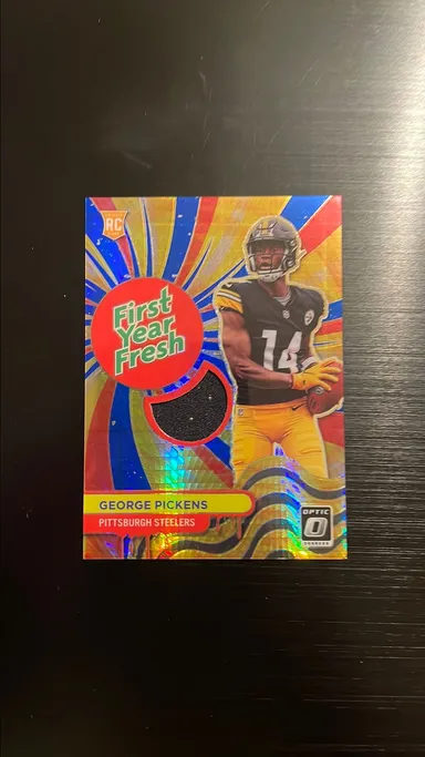 George Pickens 2022 Panini Donruss Optic First Year Fresh Patch Rookie Steelers