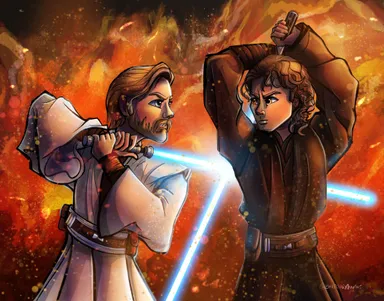Obi-Wan vs Anakin 11x14 Print
