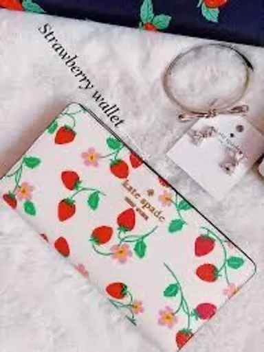 NWT Kate Spade strawberry wallet