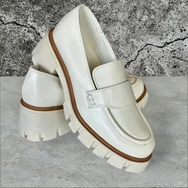 MIA Cream platform loafers