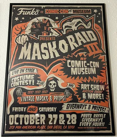 Framed Mask o raid event poster