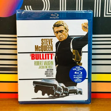 Bullitt (Blu-ray, 1968) Steve McQueen Robert Duvall NEW Sealed