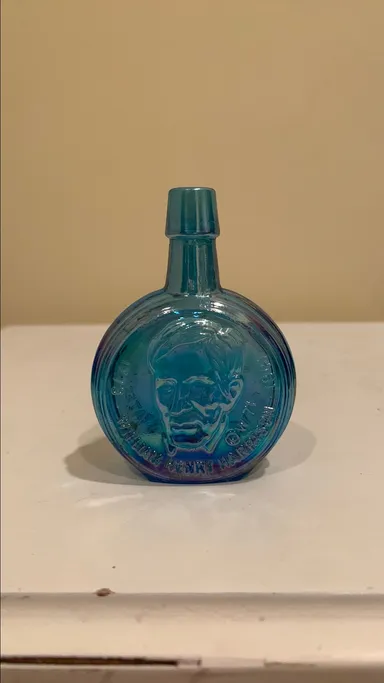 Mini blue Carnival glass