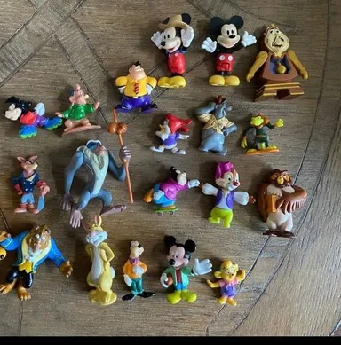 Disney PVC Figure Loose Lot Goofy Mickey Mouse Baloo Beauty and the Beast