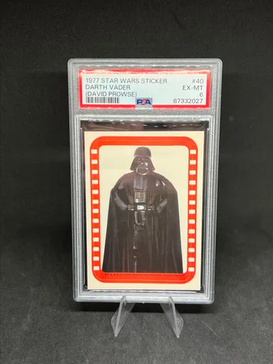 1977 Star Wars Stickers Darth Vader (David Prowse) PSA EX-MT 6