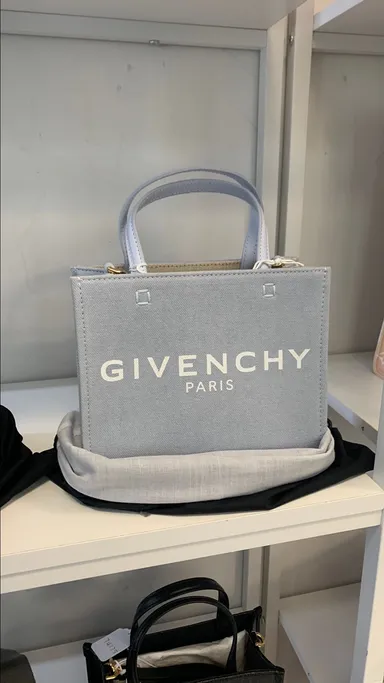 74173 GIvenchy Light Blue Canvas Mini G-Tote 2-ways Bag