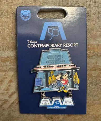 2021 Disney World Parks 50th Anniversary Contemporary Resort Limited Edition Pin